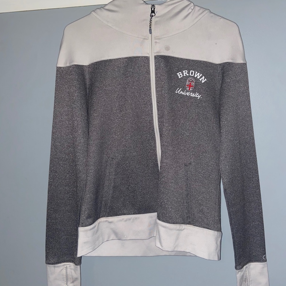Brown university hooded zip-up sweatshirt